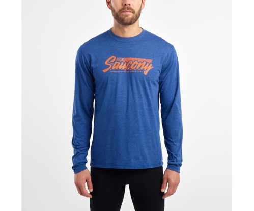Tenis Saucony Long Sleeve Logo Tee Hombre Tops Ropa Limoges México MX-571-PL